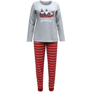 allbrand365 designer Womens Gnomies Pajama Set Size Small Color Gray/Red
